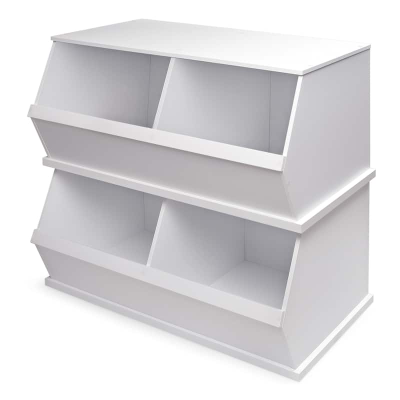 Badger Basket Two Bin Stackable Storage Cubby