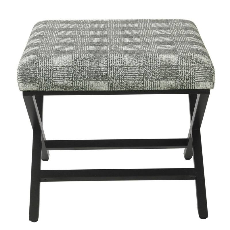 Porch & Den Boucher Modern Metal X-base Square Ottoman
