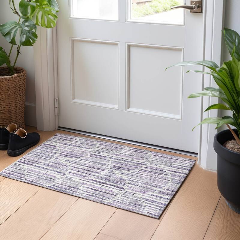 Premium Washable Super Soft Modern Ombre Mayfield Rug - Purple - 1' 8" x 2' 6" - Rectangle