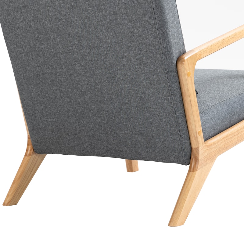 2 Set Upholstered Lounge Arm Chair with Pillow - Set of 2