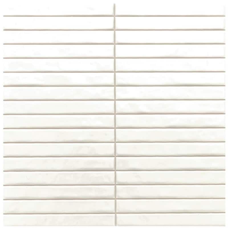 Castilla 14x14 Glossy Porcelain Textured Ribbed Tile - Wall, Backsplash