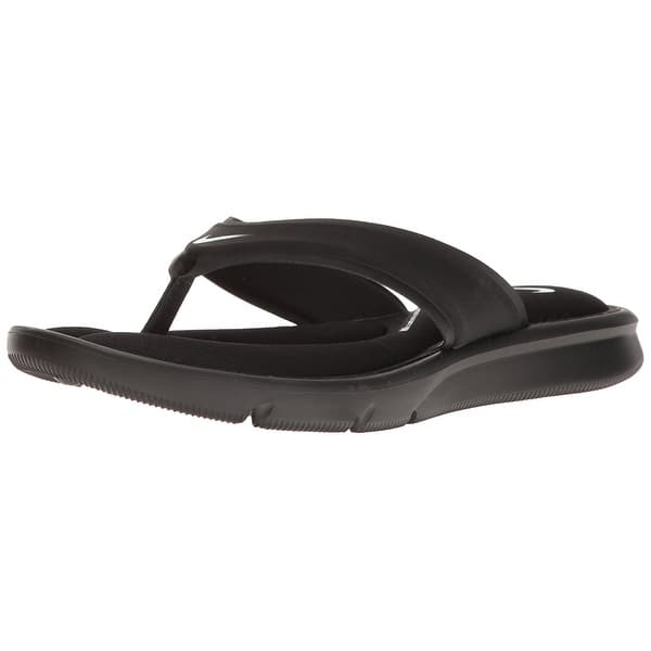 Shop Nike Women S Ultra Comfort Thong Athletic Sandal White Black