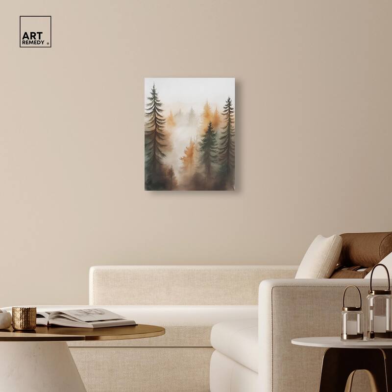 Misty Pines II Canvas by Art Remedy, Gallery Wrapped