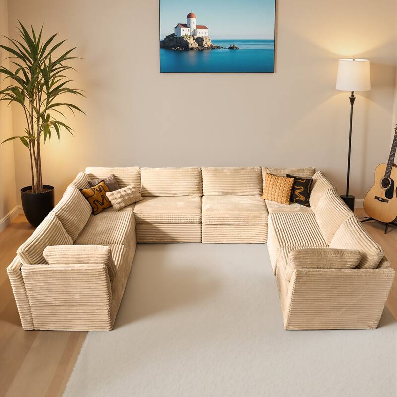 OVIOS Art-Style Deep-Seat Sofa