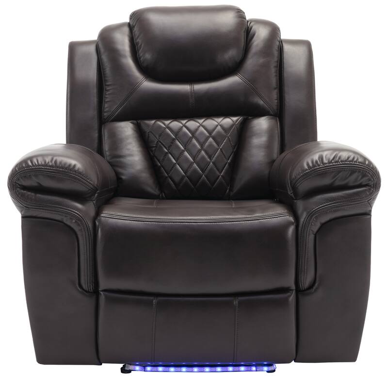 Home Theater Seating Manual Recliner Chair - Brown