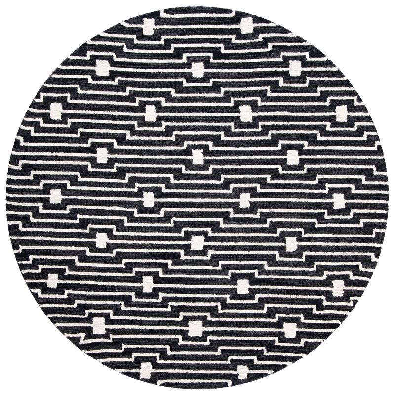 SAFAVIEH Handmade Micro-Loop Hanke Transitional Wool Rug-