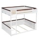 preview thumbnail 12 of 11, Queen size Wooden Bunk Bed with Built-in Shelves and LED Light, USB Charging Station for Living Room