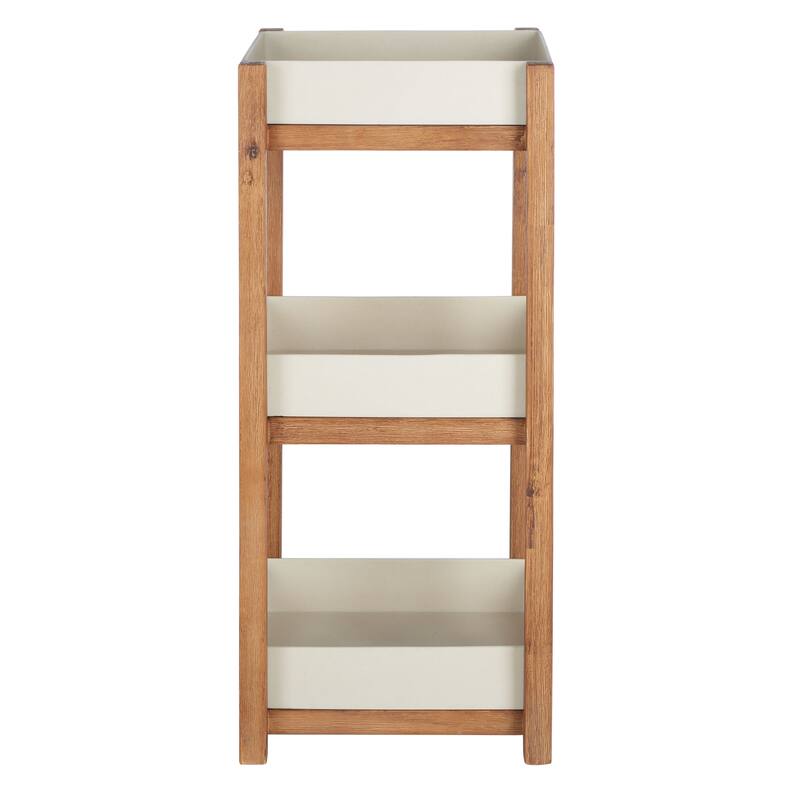 SAFAVIEH Outdoor Madyson 3-Tier Storage Shelf - 15.7" W x 15.7" L x 38.1" H - 15.7" W x 15.7" L x 38.1" H - 16Wx16Dx38H