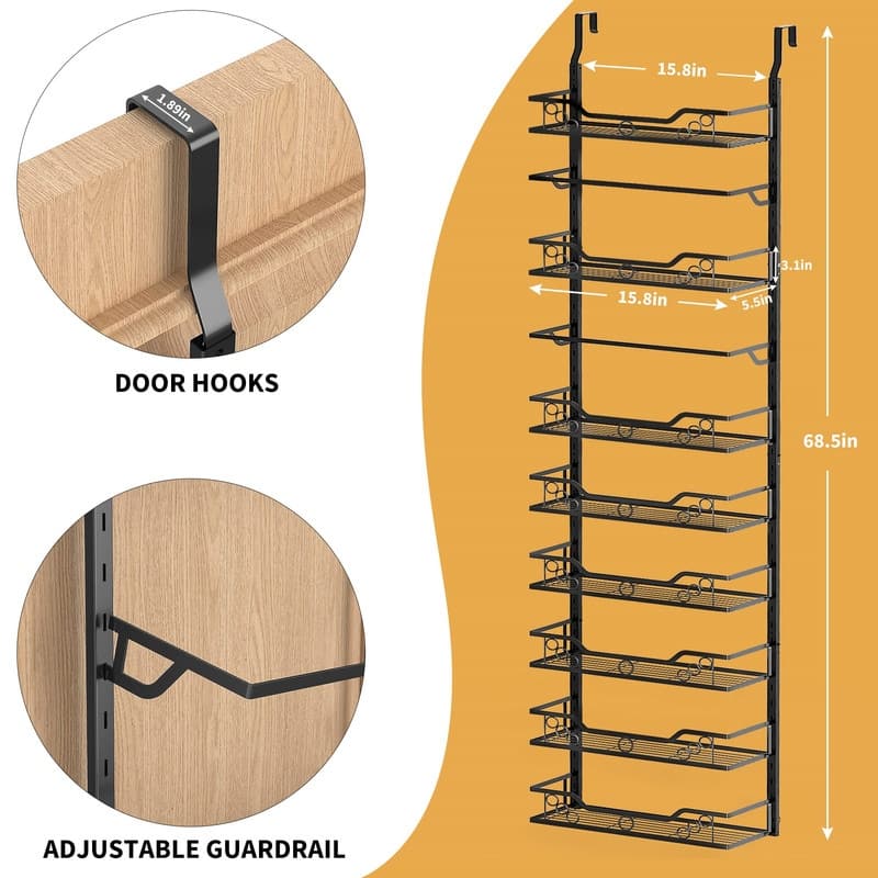 8-Tier Over The Door Pantry Organizer