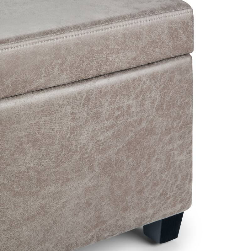 WYNDENHALL Franklin 48-in. Wide Contemporary Rectangular Storage Ottoman