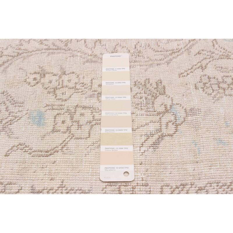 ECARPETGALLERY Hand-knotted Antalya Vintage Khaki Wool Rug - 9'3 x 12'2