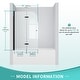 preview thumbnail 3 of 8, i-Homare 35 in. W x 55 in. H Frameless Tempered Glass Tub Door