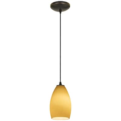 Access Lighting Champagne Bronze Cord Pendant with Maya Shade