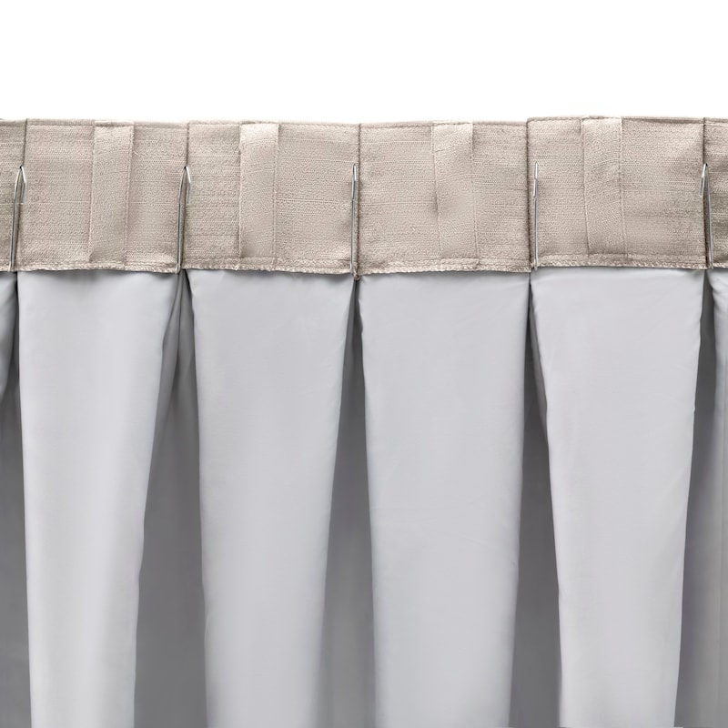Premium Grasscloth Sheen Pinch Pleat w Back Tab Patio Curtain Panel