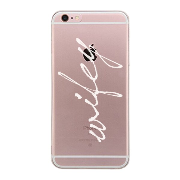 Apple iPhone 6 6S Plus Transparent Cute Couple Matching Phone Cover (Wifey)