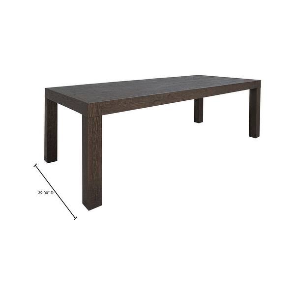Aurelle Home Eliose Rustic Reclaimed Oak Rectangular Dining Table - Bed ...