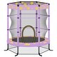 preview thumbnail 1 of 8, 4.5FT Trampoline For Kids, 55 Inch Recreational Trampolines W/Safety Enclosure Net, Outdoor Indoor Playground Equipment Purple