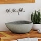 preview thumbnail 1 of 7, vidaXL Bathroom Basin, (14.6-18.1)x(11.4-14.2)x4.5 Inches, River Stone