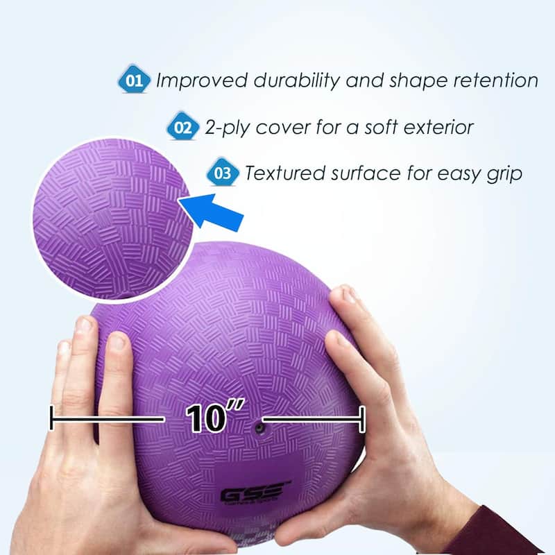 GSE™ 10" Inflatable Playground Balls, Kickball, Dodge Ball, Four Square Ball. Indoor/Outdoor Kids Toy Balls