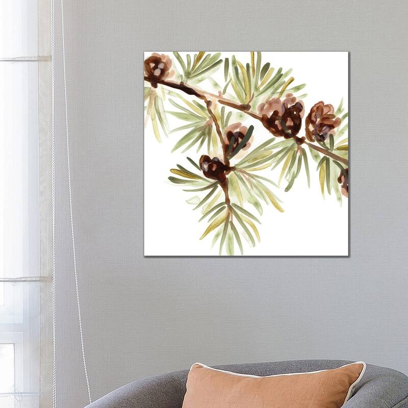 iCanvas "Simple Pine Cone III" by June Erica Vess Canvas Print - 26x26x1.5