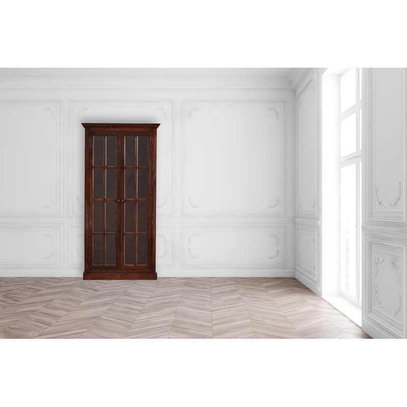 Tall Cherry Glazed Cabinet