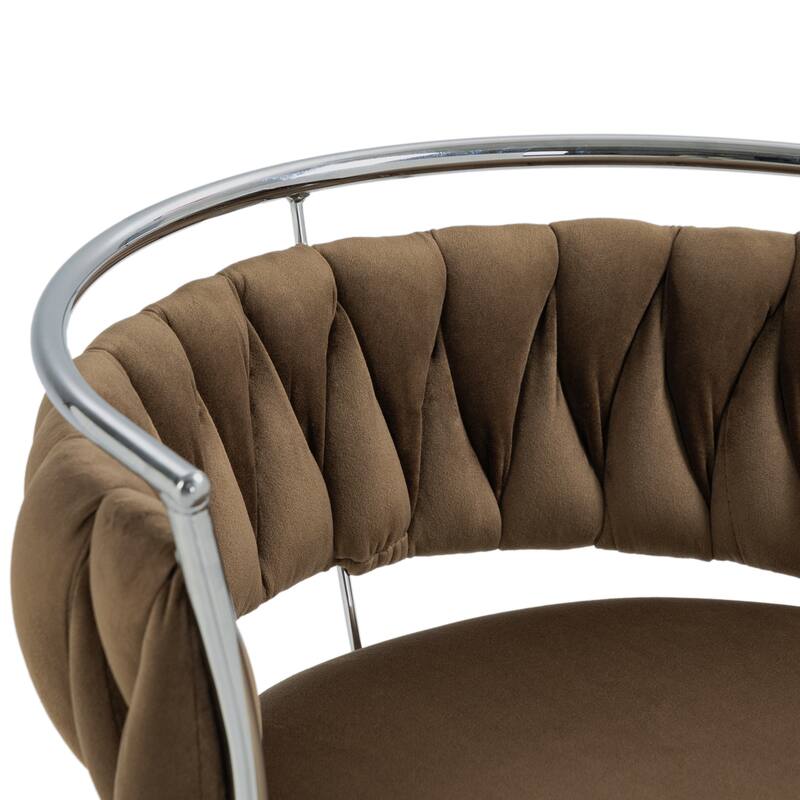 Modern Velvet Adjustable Swivel Bar Stools Set of 2
