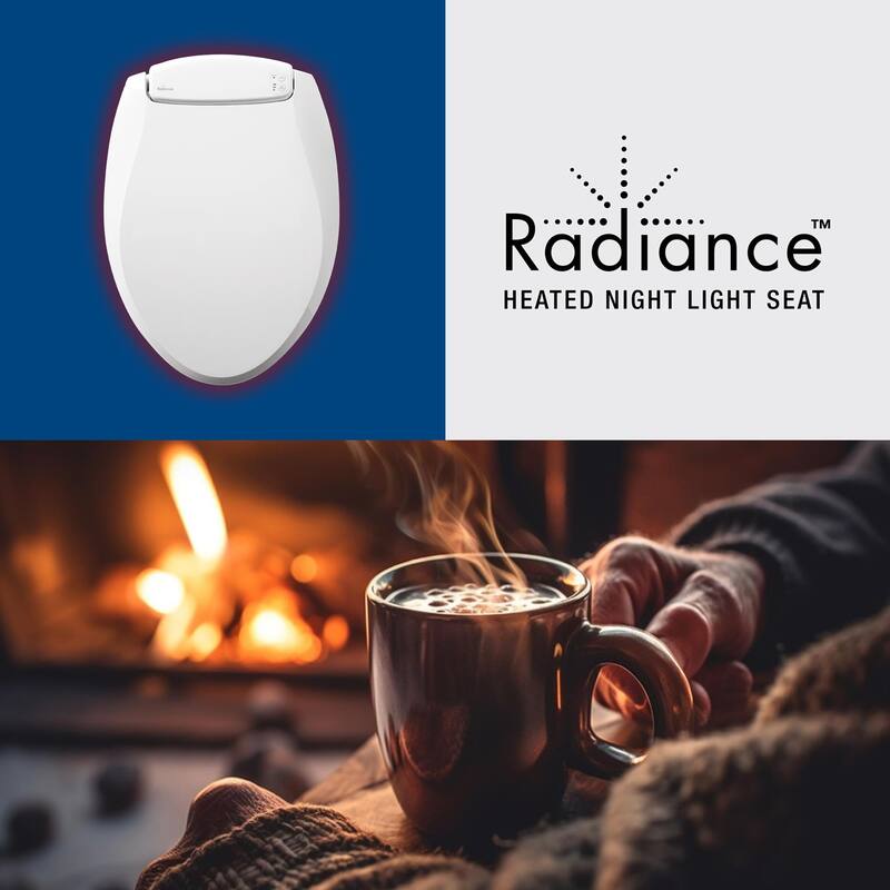Radiance Heated Night Light Toilet Seat will Slow Close and Never