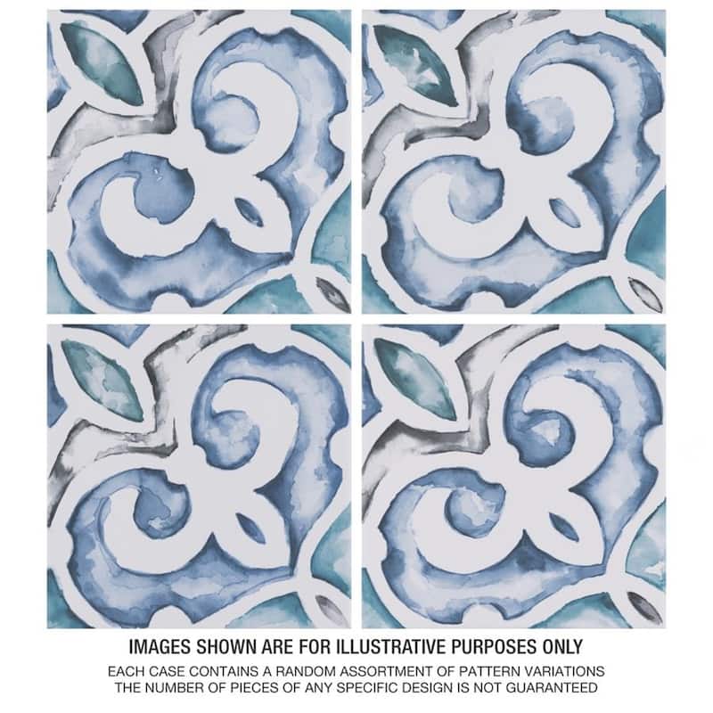 Merola Tile Saint Germain Gele Deco Simone 5-3/4" x 5-3/4" Porcelain Floor and Wall Tile