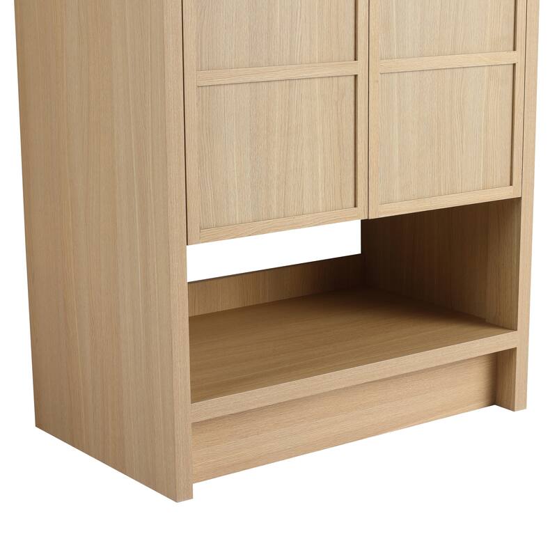 GDFStudio - Roserise Modern Freestanding Bathroom Vanity Cabinet with 2-Soft Closing Doors, Sink NOT INCLUDED - 30"