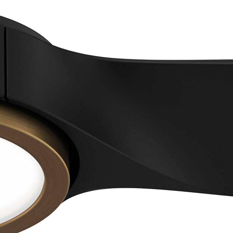 Hunter Zentech Wi-Fi ENERGY STAR Damp Rated Ceiling Fan w/ LED Light and Handheld Remote - Modern & Contemporary - SMART FAN!