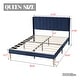 preview thumbnail 11 of 91, Caxkun Upholstered Platform Bed Frame with Wingback headboard