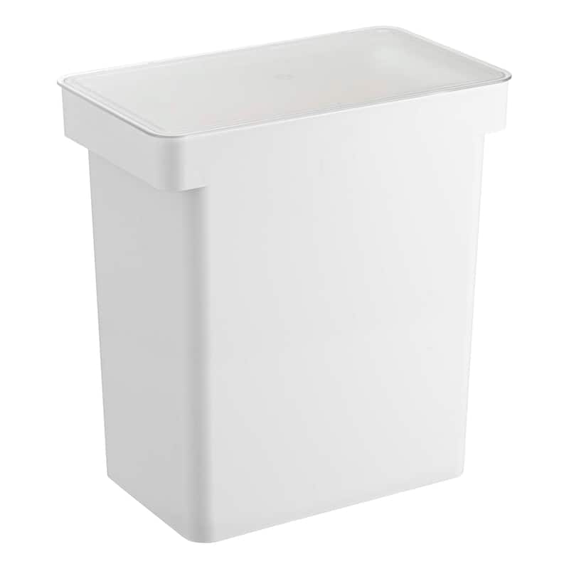 Yamazaki Home Rolling Airtight Pet Food Container (25 lbs.), Polypropylene, Extra Large, 6.6 gallons, 25 liters - White
