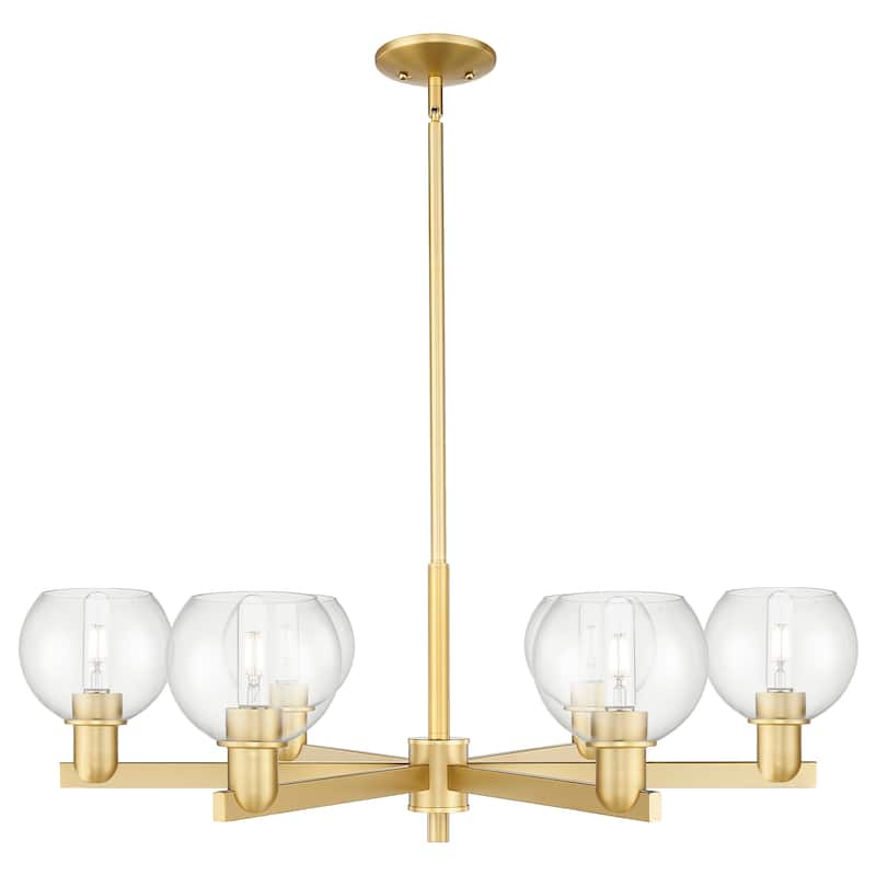 Innovations Lighting Endless Possibilities Arcadia - Athens - 6 Light 36" Stem Hung Chandelier - Clear/Satin Gold