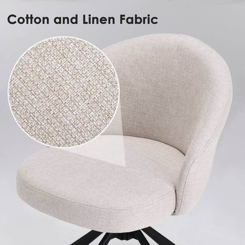 Set of 2 Swivel Upholstered Dining Chairs