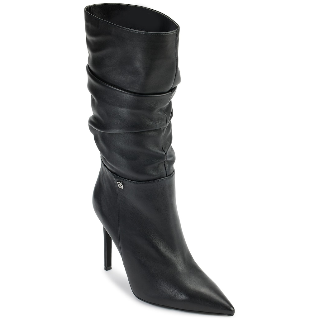 DKNY Maliza Heeled Slouchy Leather Boot