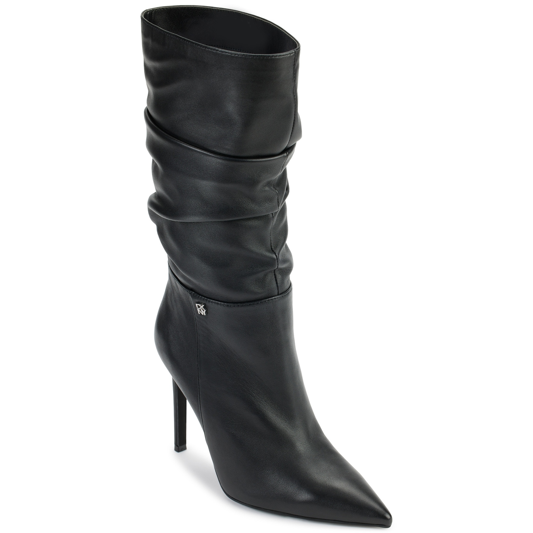 DKNY Maliza Heeled Slouchy Leather Boot