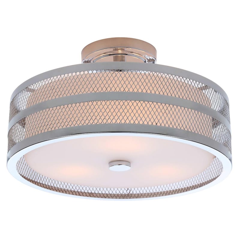 SAFAVIEH Lighting Latasha 3-Light Veil Gold Ceiling Light - 15.75"x15.75 x9.625 - 16Wx16Dx10H
