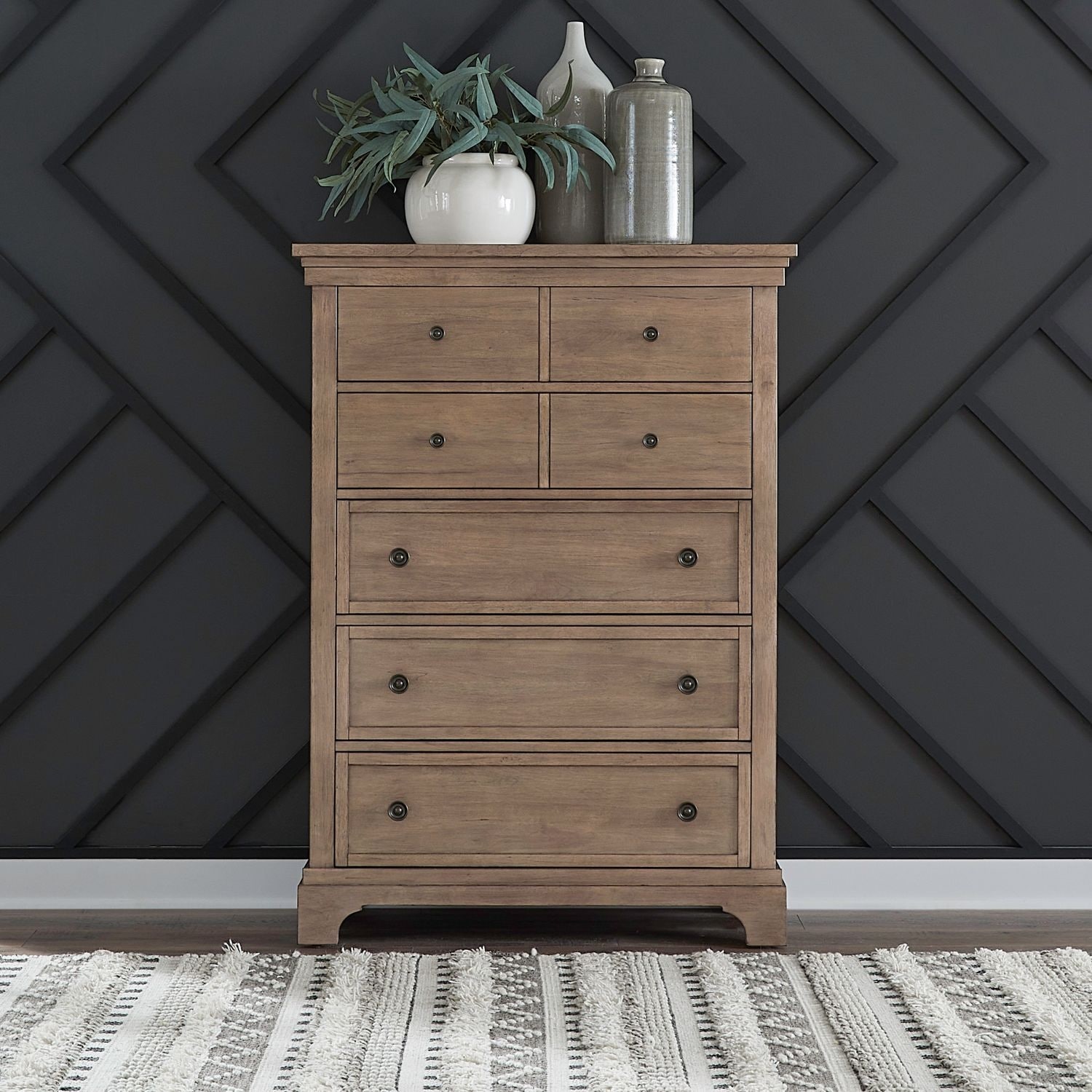 Liberty Furniture Haven Hills Bedroom 5 Drawer Chest Camel Beige