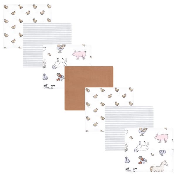 Hudson Baby Cotton Changing Pad Cover, Farm, One Size - Farm - Buybuy BABY - 42872392