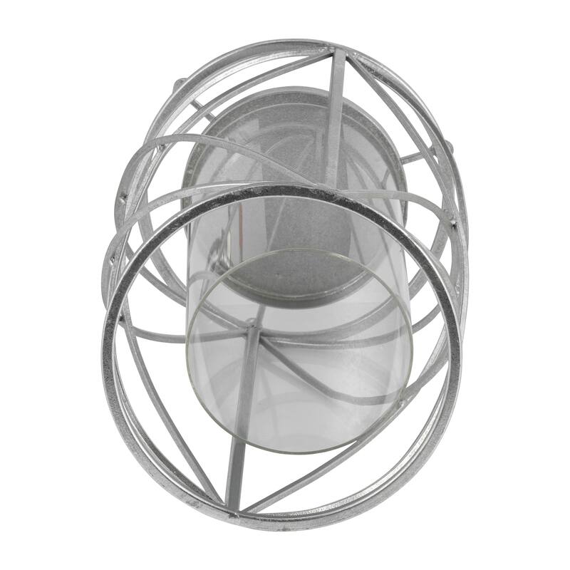 Metal Hurricane Candle Holder - Contemporary Rustic Pillar Candle Holder - Decorative Home Decor