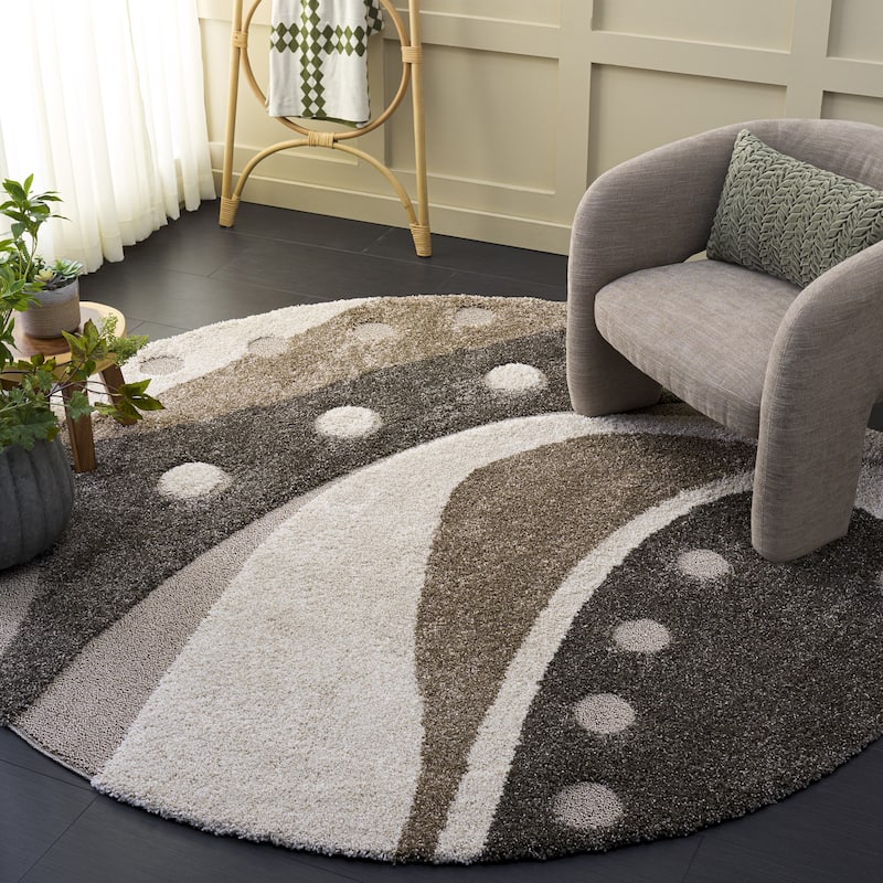 SAFAVIEH Florida Shag Wakaba Abstract 1.2-inch Thick Rug