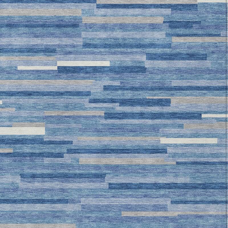 HomeRoots Striped Transitional Rectangle Outdoor Rug