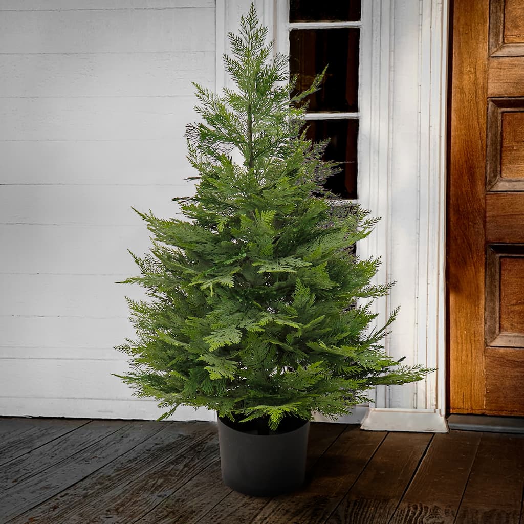 National Tree Company 3 ft Artificial Cypress Topiary Tree - 3 ft