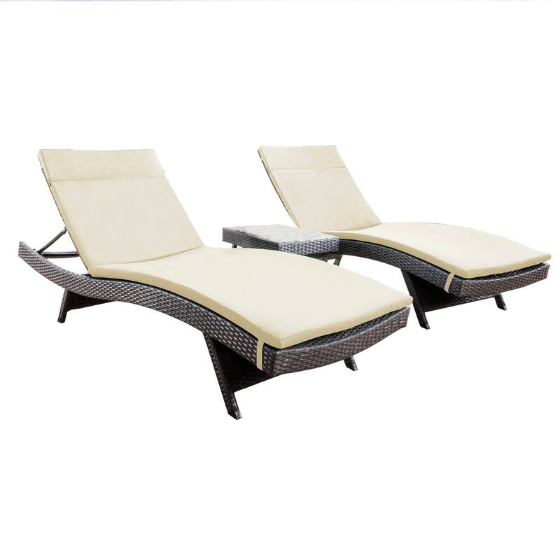 Vilano 3-piece Outdoor Cushioned Lounge Set by Havenside Home by Christopher Knight Home