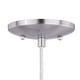 preview thumbnail 8 of 7, Milano Satin Nickel Mini Pendant Ceiling Light Blue Glass - 4.75-in W x 9.75-in H x 4.75-in D
