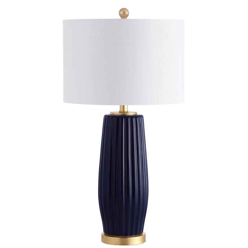 May 28.5" Ceramic LED Table Lamp, Navy by JONATHAN Y