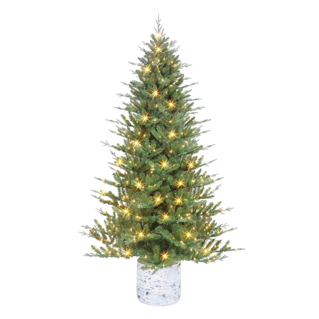 Puleo International 7.5 ft. Pre-lit Potted Artificial Christmas Tree