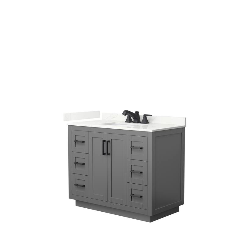 Miranda 42-inch Single Vanity, Quartz Top