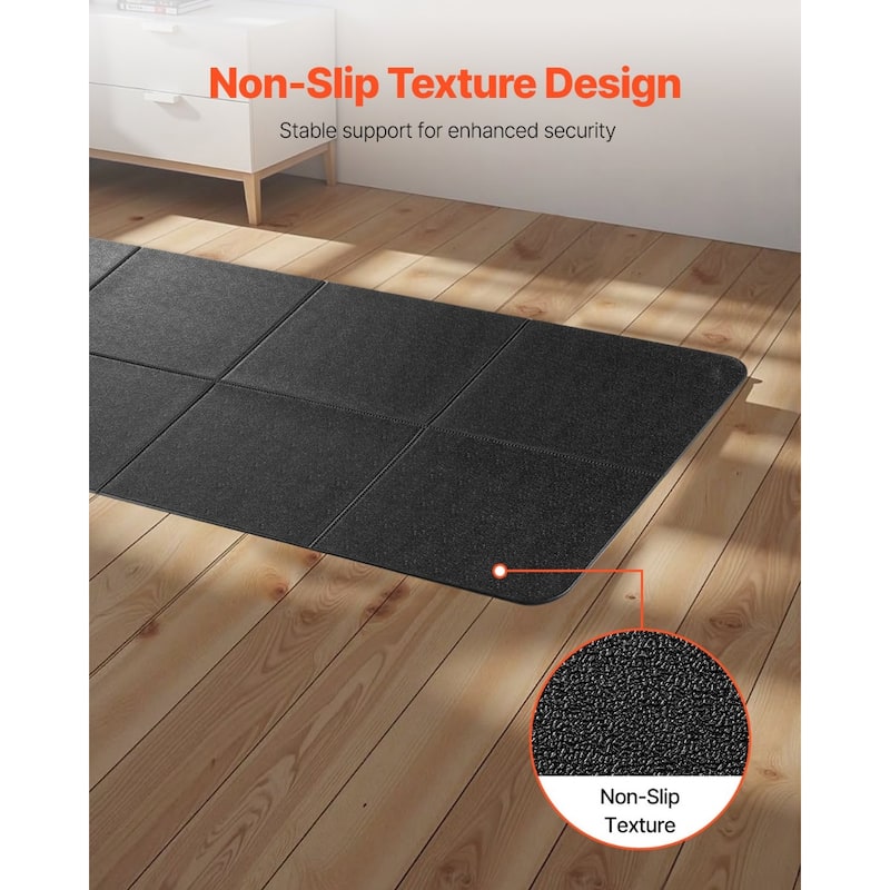 Heavy-Duty Treadmill Mat for Carpet & Hard Floors Thick High-Density PVC - 36.03 x 71.65 in