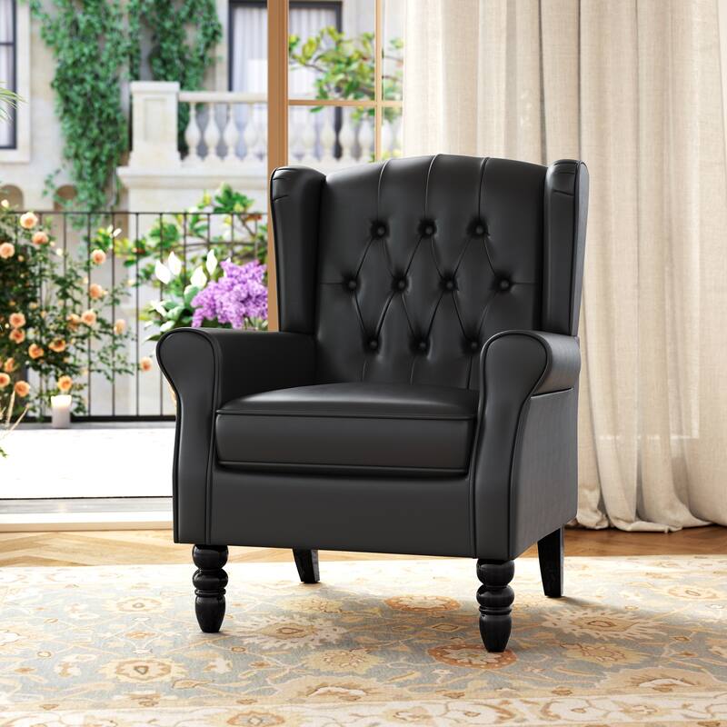 Modern Classic Button Tufted Accent Chair Upholstered Armchair